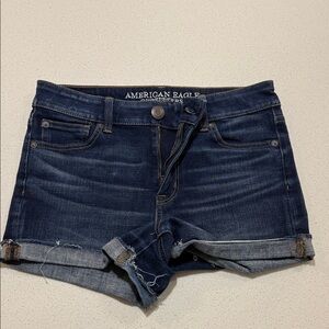 American Eagle Outfitters Women's Dark Blue Jean Shorts